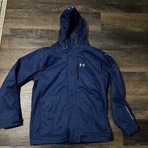 Under Armour ColdGear Infrared Porter 3-in-1 Hooded Jacket Loose Fit Blue Large